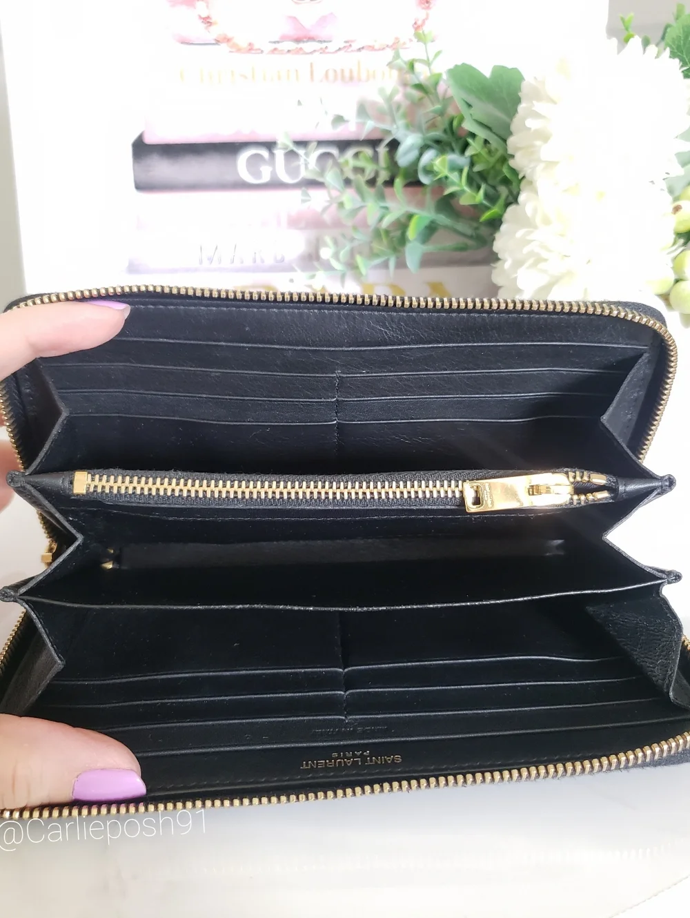 Authentic Pre-owned Yves Saint Laurent Zip Around Wallet - Picture 7 of 14